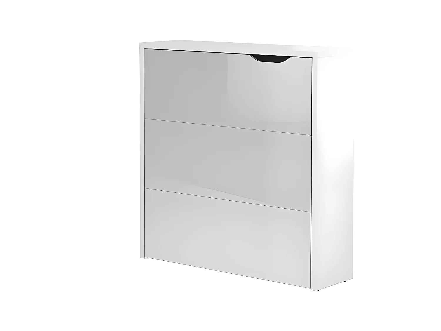 Lenart Bureau extensible avec rangement 90cm OFFICE CONSUS SLIM CW02L blanc brillant gauche