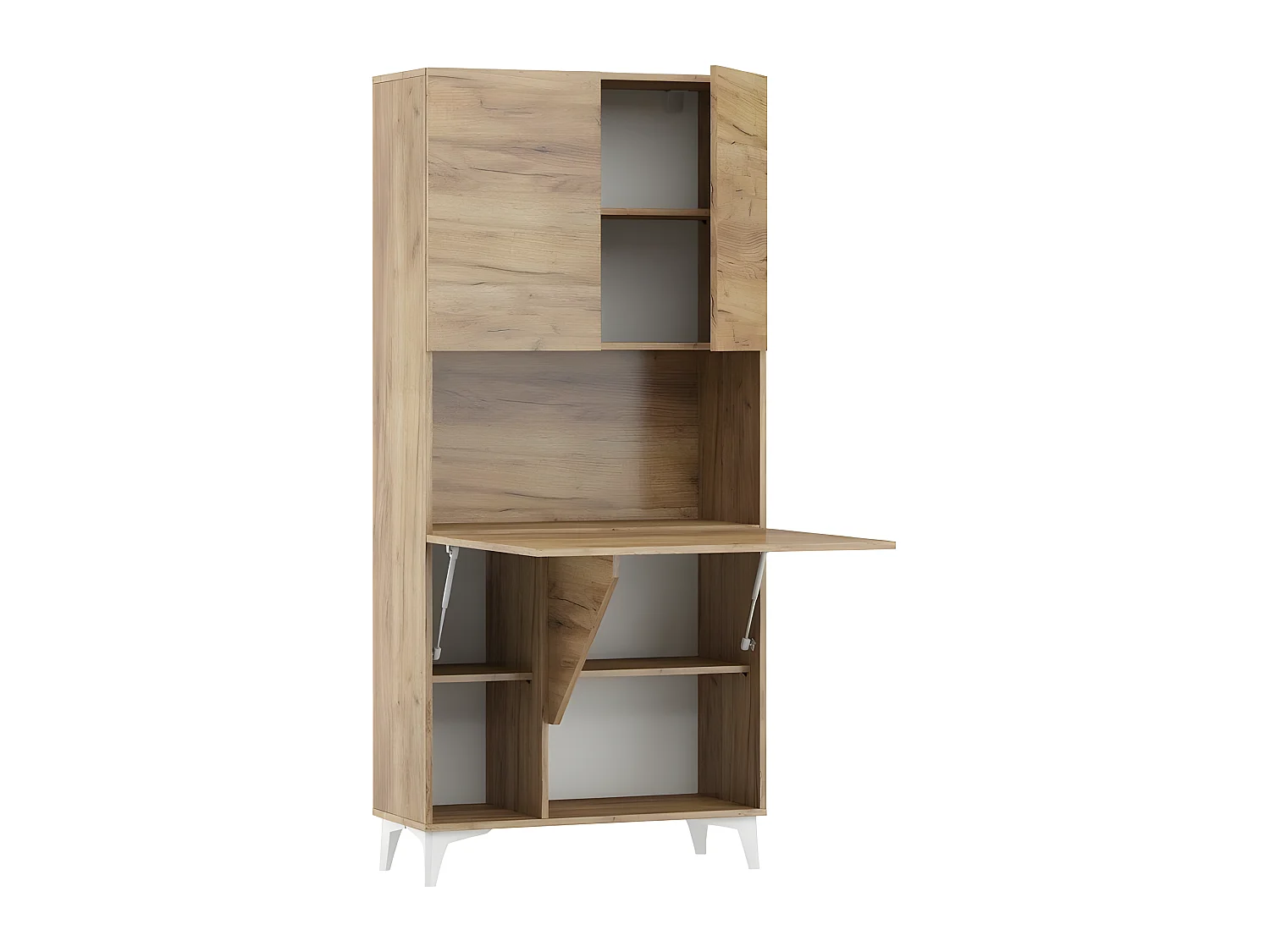 Armoire Placard Convertible en bureau et table Home office 175x80x36cm « Meggie-Or Artisan»