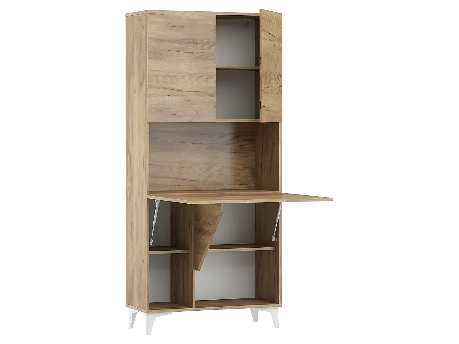 Armoire Placard Convertible en bureau et table Home office 175x80x36cm « Meggie-Or Artisan»