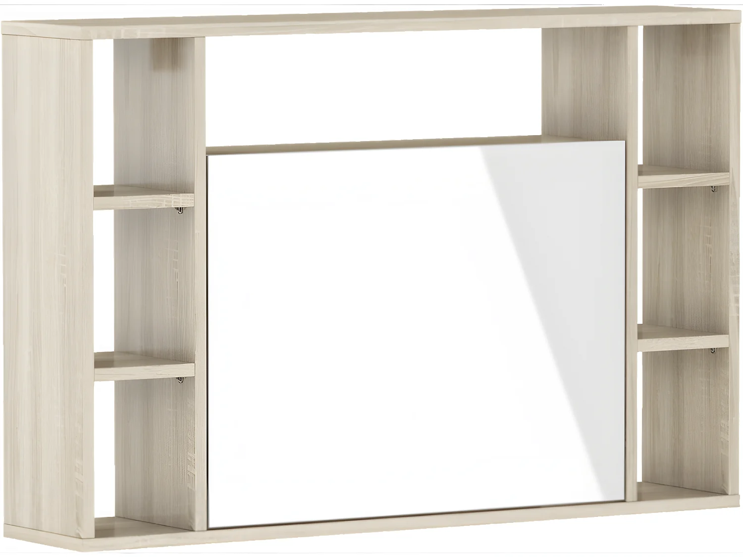Table murale rabattable Bureau mural 94cmx62cmx20cm « Muse Chêne sonoma clair / blanc brillant »
