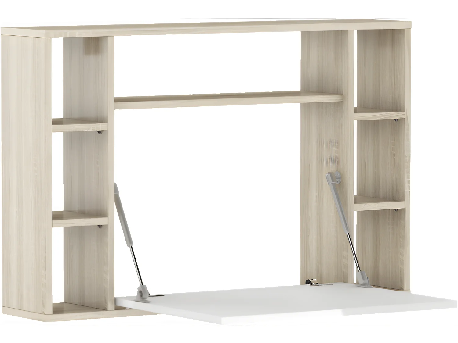 Table murale rabattable Bureau mural 94cmx62cmx20cm « Muse Chêne sonoma clair / blanc brillant »