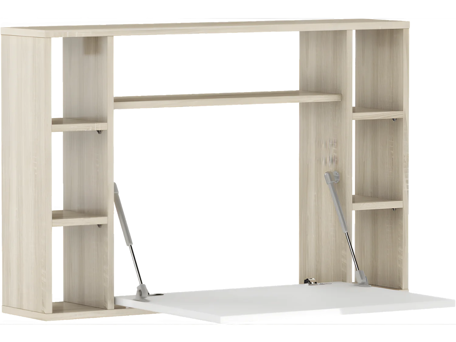 Table murale rabattable Bureau mural 94cmx62cmx20cm « Muse Chêne sonoma clair / blanc brillant »