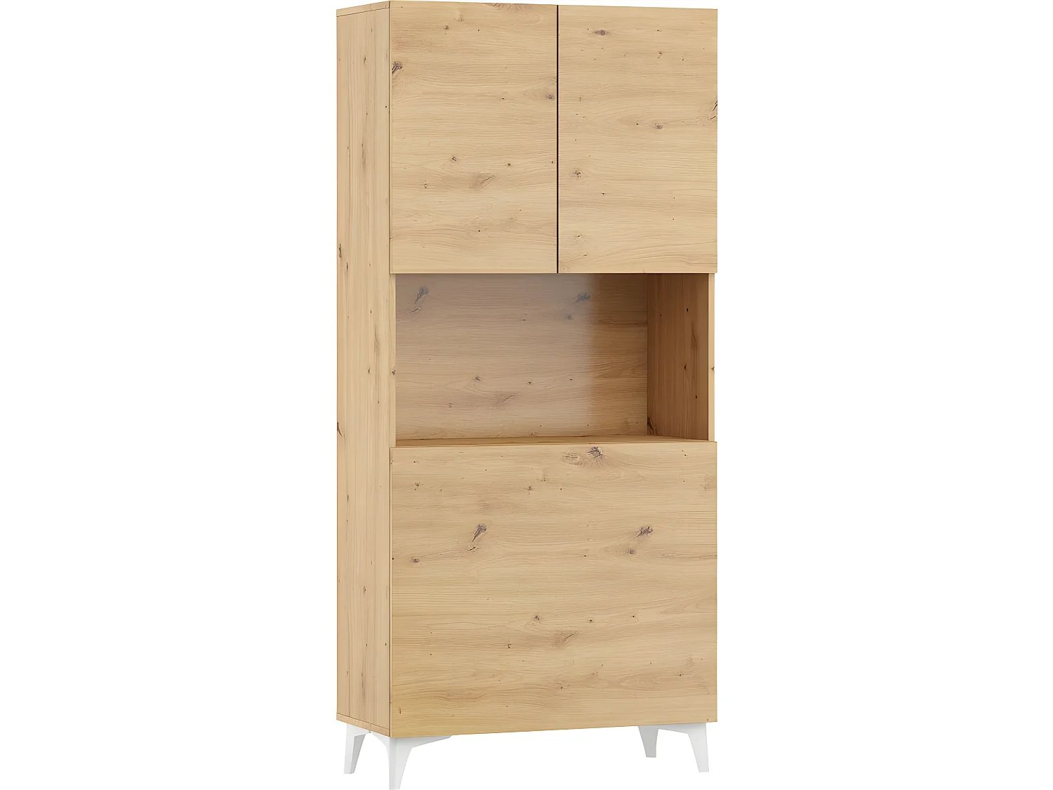 Armoire Placard Convertible en bureau et table Home office 175x80x36cm « Meggie-Chêne Artisan»