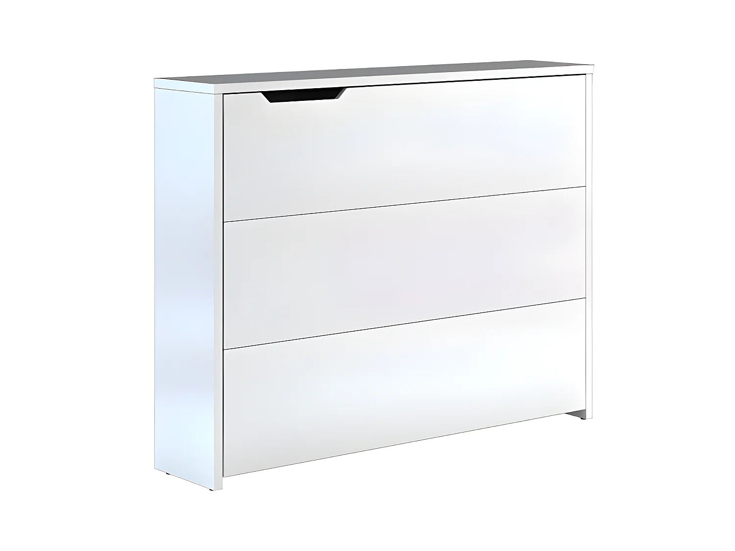 Lenart Bureau extensible avec rangement 115cm OFFICE CONSUS CW01P blanc mat droit