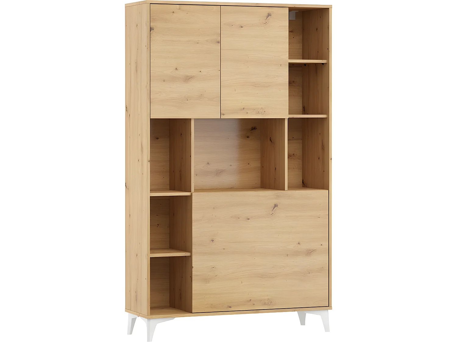 Armoire Placard Convertible en bureau et table Home office 175x105x34cm « Meggie 2-Chêne Artisan»