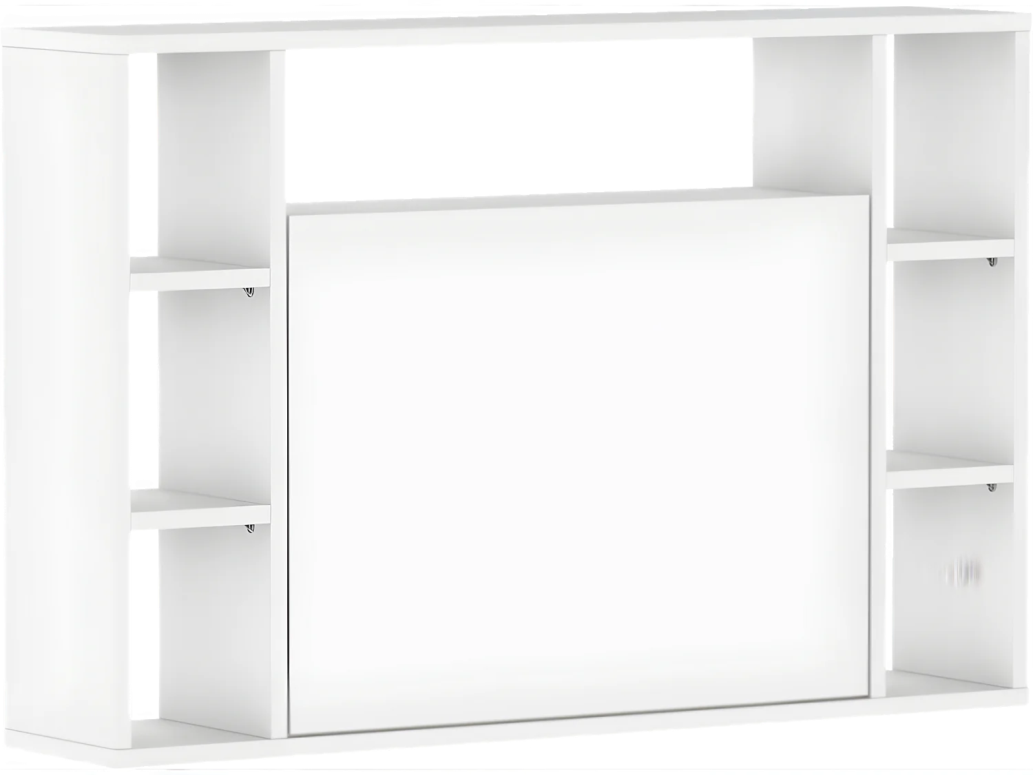 Table murale rabattable Bureau mural 94cmx62cmx20cm « Muse Blanc mat / Blanc mat »