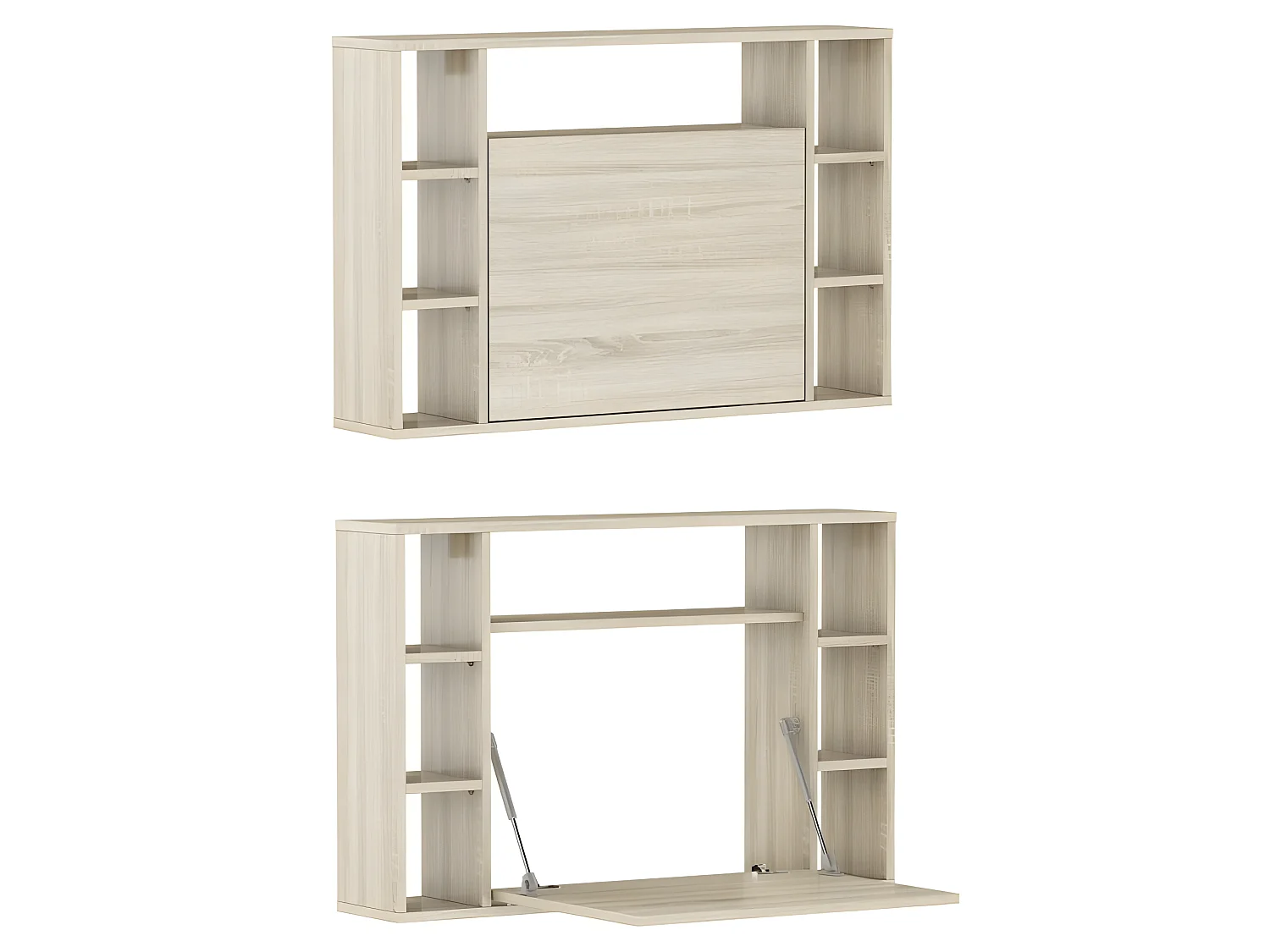 Table murale rabattable Bureau mural 94cmx62cmx20cm « Muse Chêne sonoma clair / chêne sonoma clair »