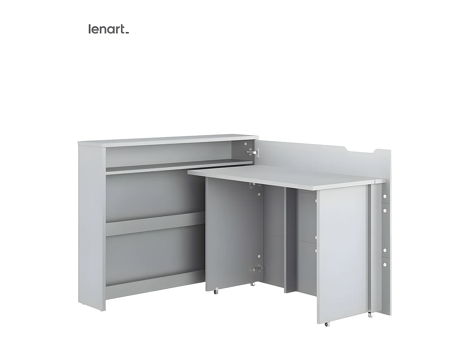 Lenart Bureau extensible avec rangement 115cm OFFICE CONSUS CW01P Gris droit