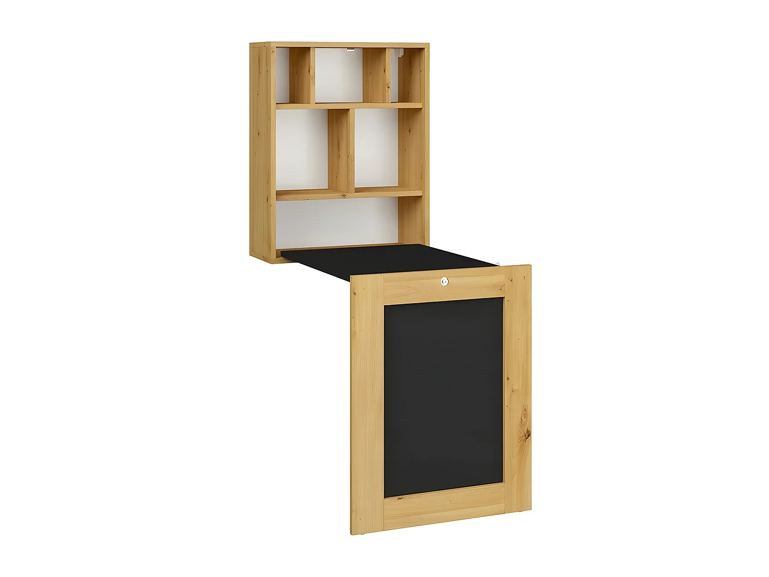 Bureau pliable TILT Table murale pliante pour ordinateur Bureau ménager Noir mat