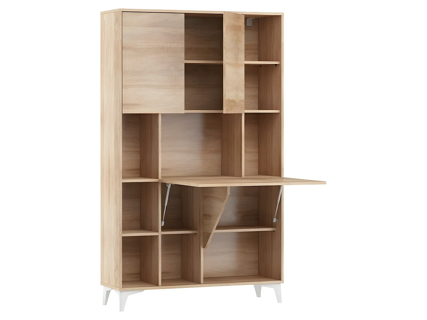 Armoire Placard Convertible en bureau et table Home office 175x105x34cm « Meggie 2-Sonoma artisan»