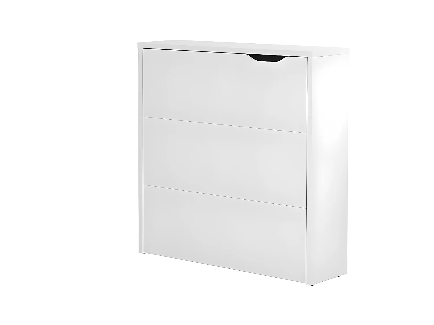 Lenart Bureau extensible avec rangement 90cm OFFICE CONSUS SLIM CW02L blanc mat gauche