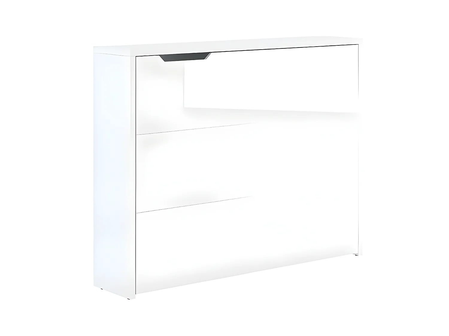 Lenart Bureau extensible avec rangement 115cm OFFICE CONSUS CW01P blanc brillant droit