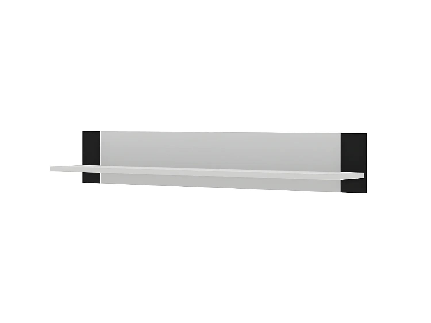 Etagère suspendue MONDI panneau 125x20x20cm couleur Blanc mat pour meuble TV