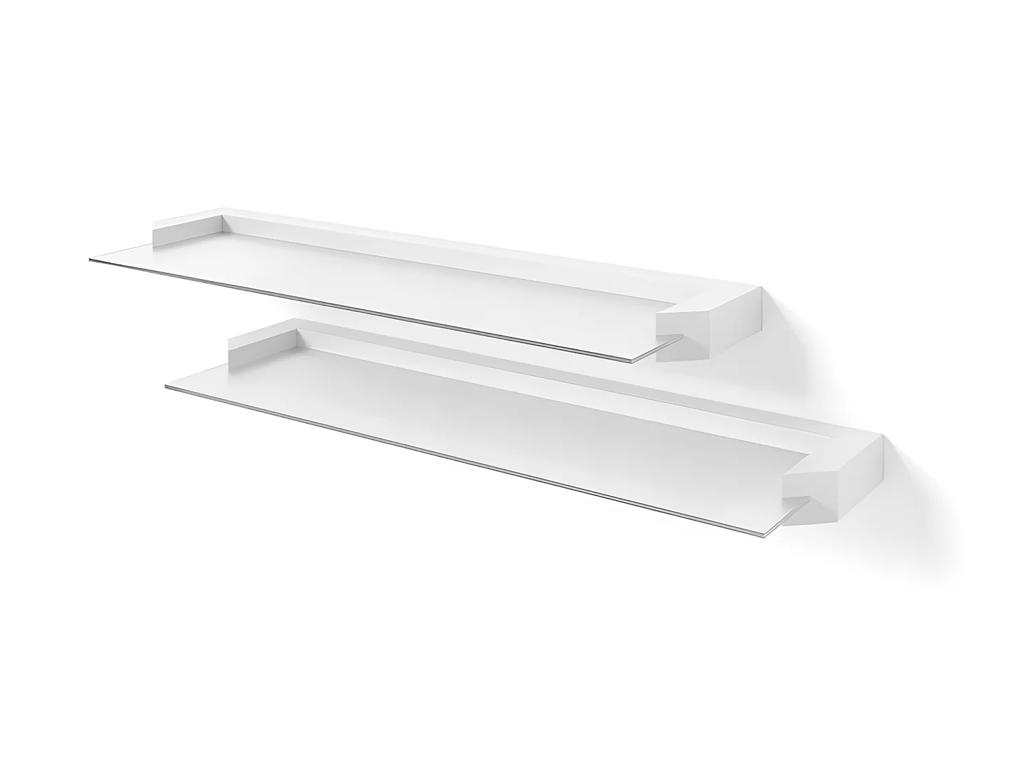 Etagère murale lot de 2 couleur blanc 60x3,7x19,5cm AURIS