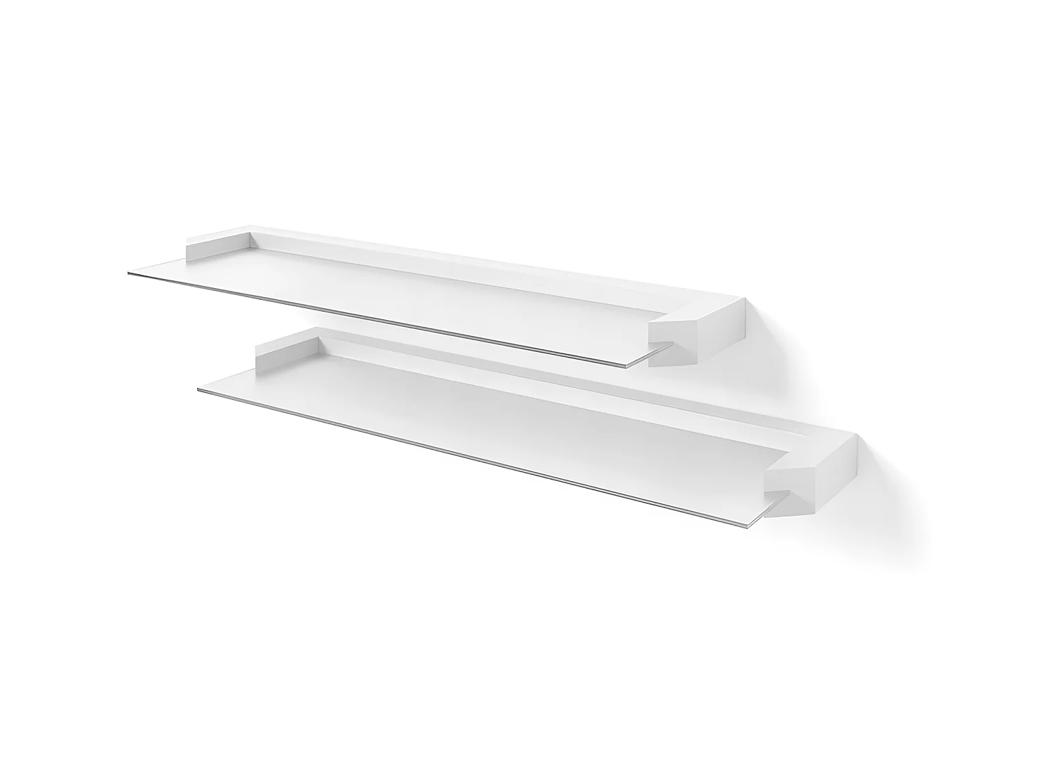 Etagère murale lot de 2 couleur blanc 60x3,7x19,5cm AURIS