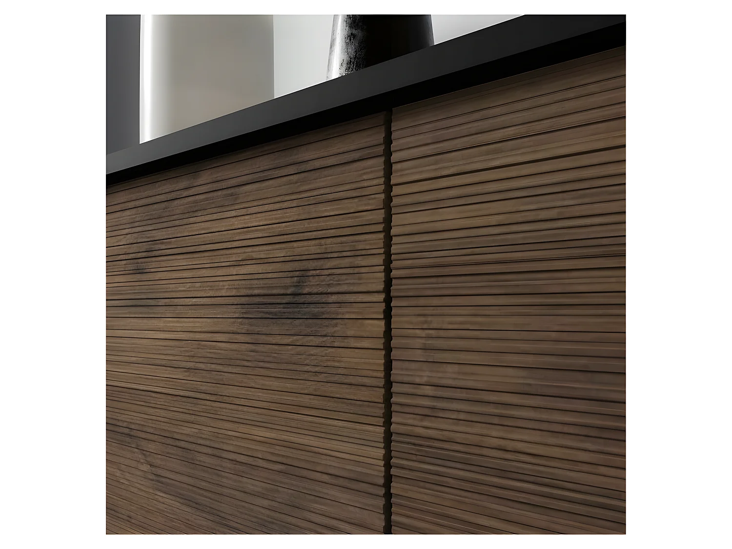 Meuble TV 180x40x60 cm meuble Hi-fi luxueux sur pied couleur du chêne Catane MESHEWOOD