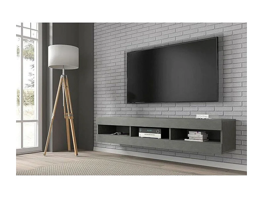 TV-meubel MANTA 160 hangend of staand betonlook