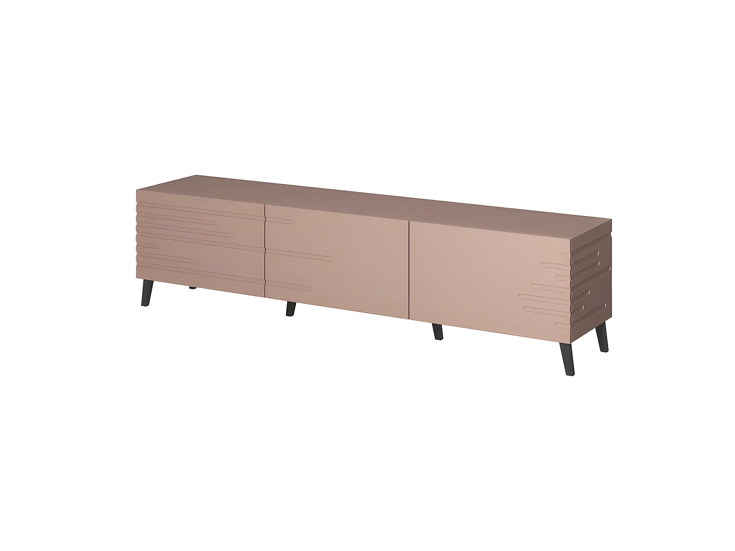 Meuble TV 186x48x40 cm Rose antique NOVAK meuble Hi-fi luxueux sideboeard sur pied