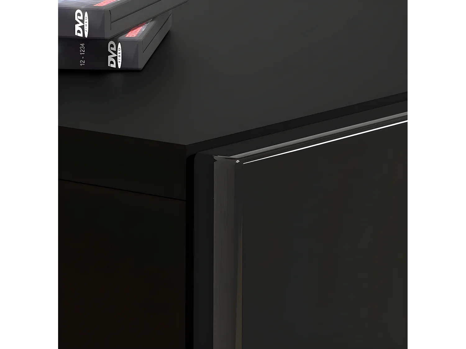 Meuble TV Mural Noir brillant 160x40x30cm Bingo meuble Hi-fi sideboeard commode à suspendre