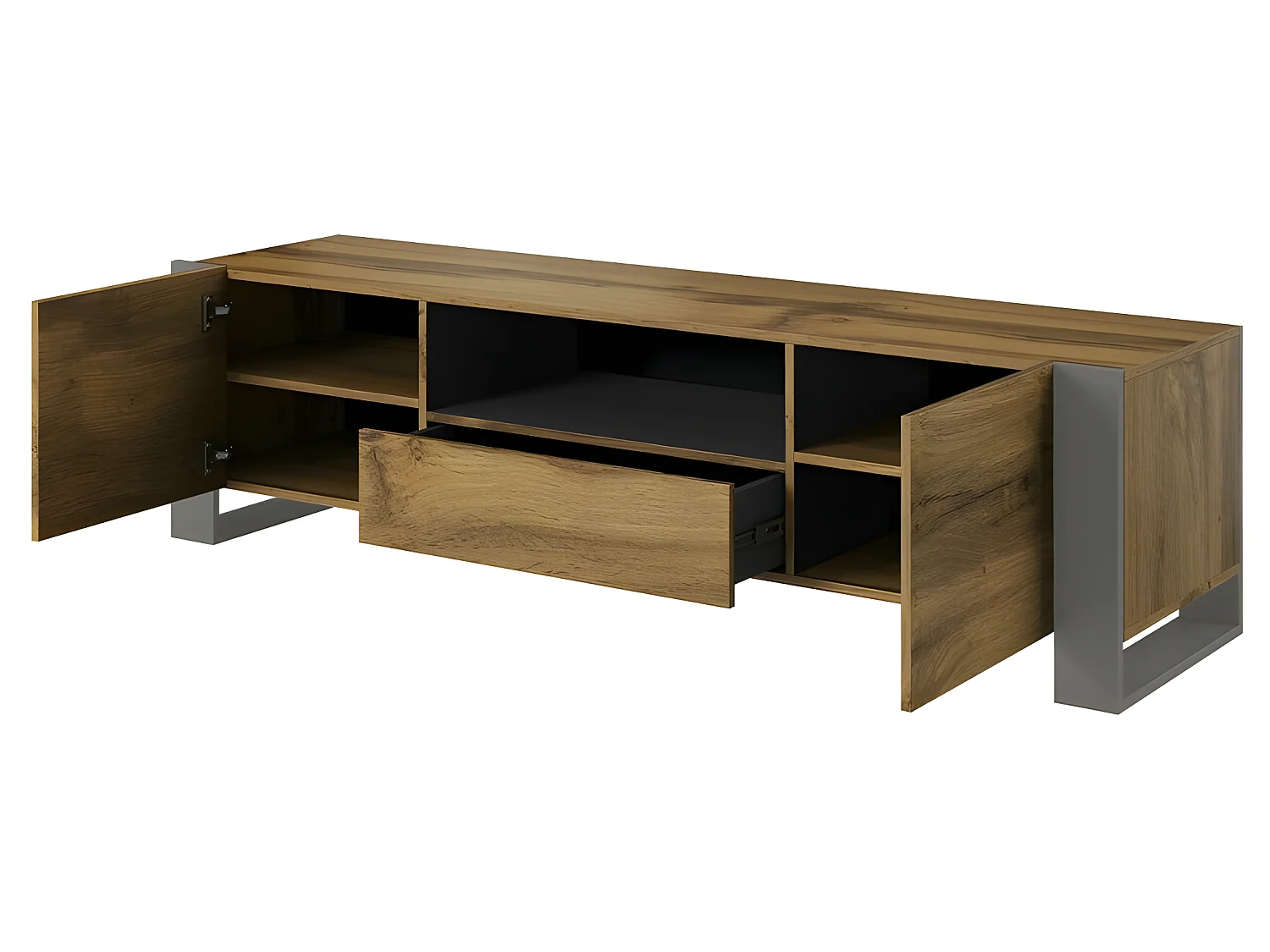 Meuble TV 180x48x44 cm  Wotan WOODY meuble Hi-fi luxueux sideboeard commode sur pied
