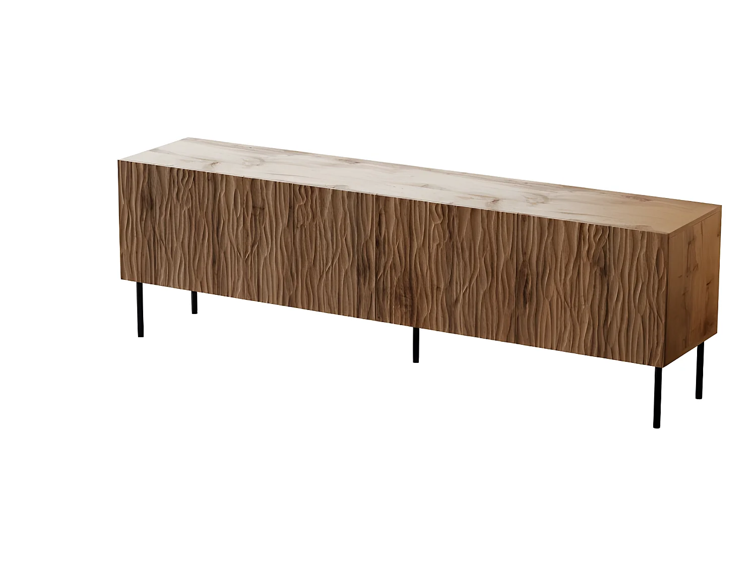 Meuble TV 190x60x41 cm meuble Hi-fi luxueux sideboeard sur pied Wotan artisan YOUNGE