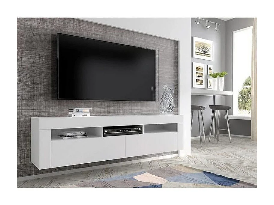Mueble de TV MORENO 160 cm universal blanco mate