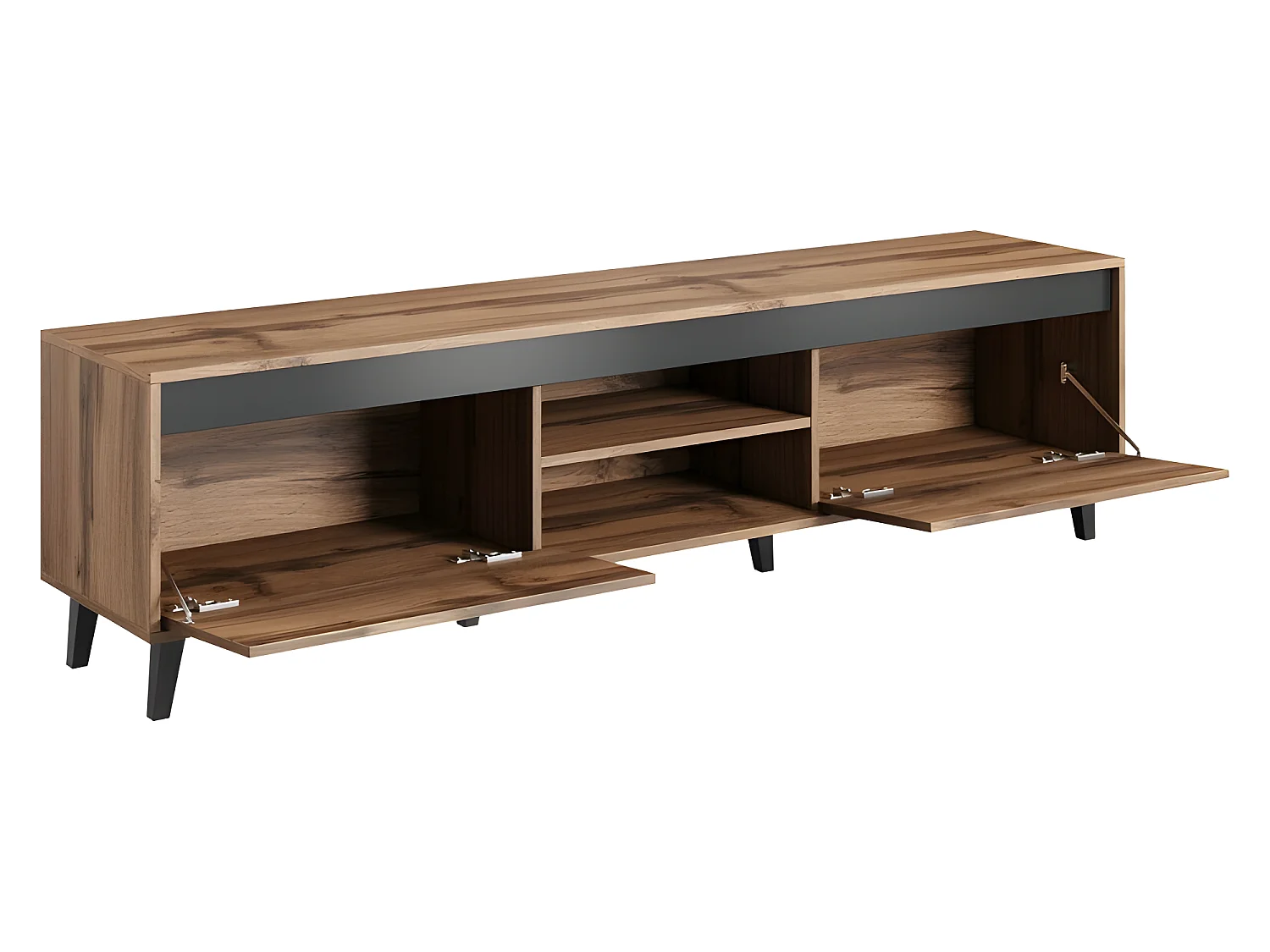 Meuble TV 170x49x38 cm Chêne Wotan NORDIS II meuble Hi-fi luxueux sideboeard commode sur pied