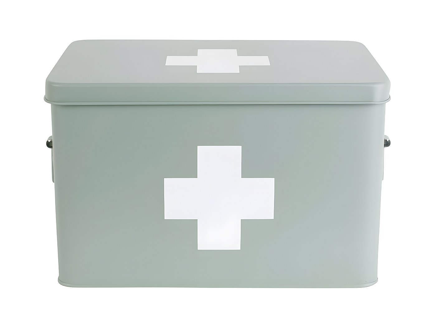 Boîte à Pharmacie Métal Verte 17,5 Cm Carrée Avec Couvercle E02070