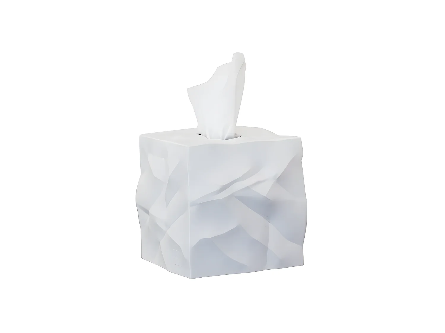 Boite mouchoirs froissée Wipy I carrée Blanc  Essey