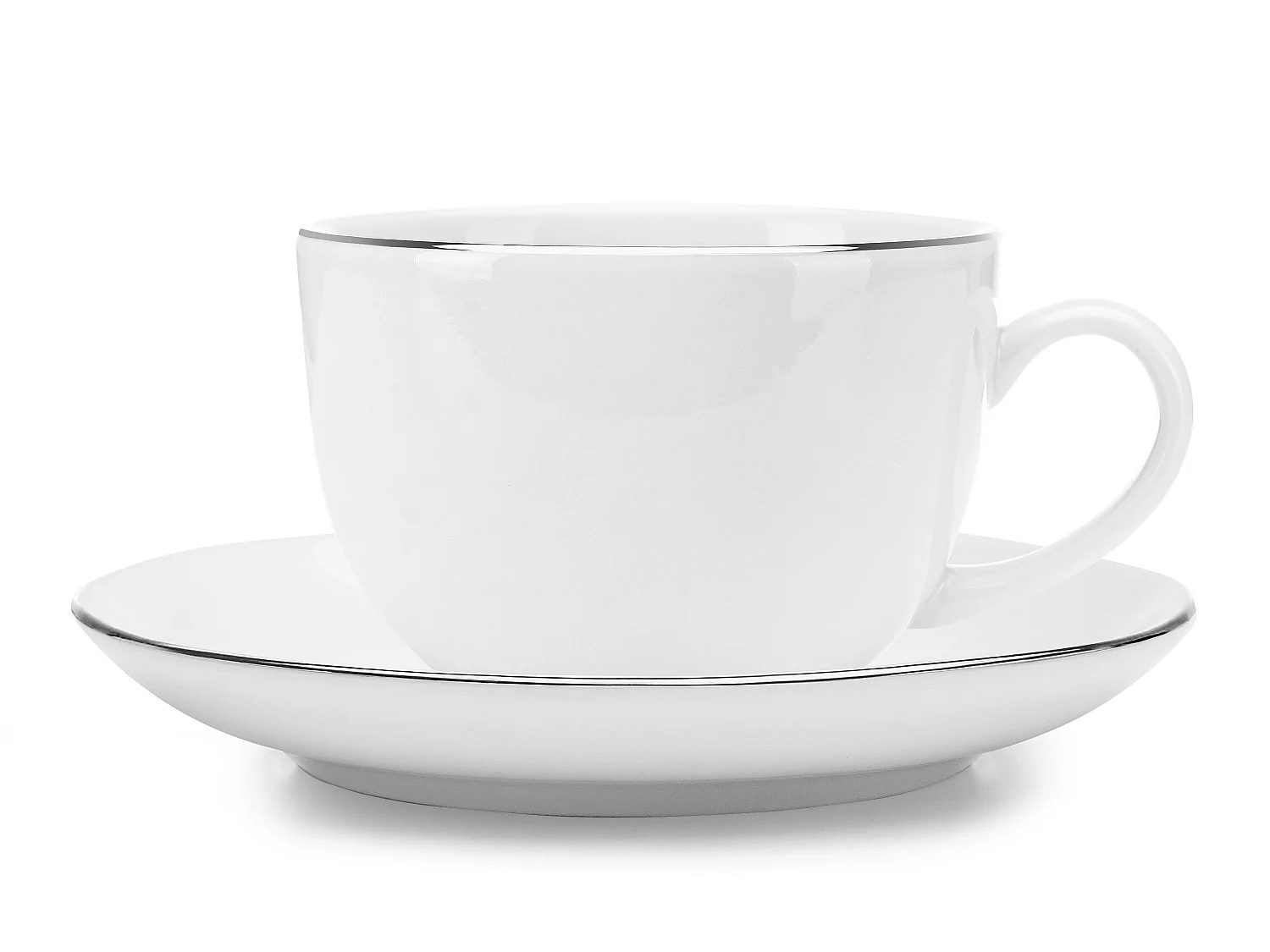 Kaffeetasse mit Untertasse 6 tlg. - Weiß - MUSCARI