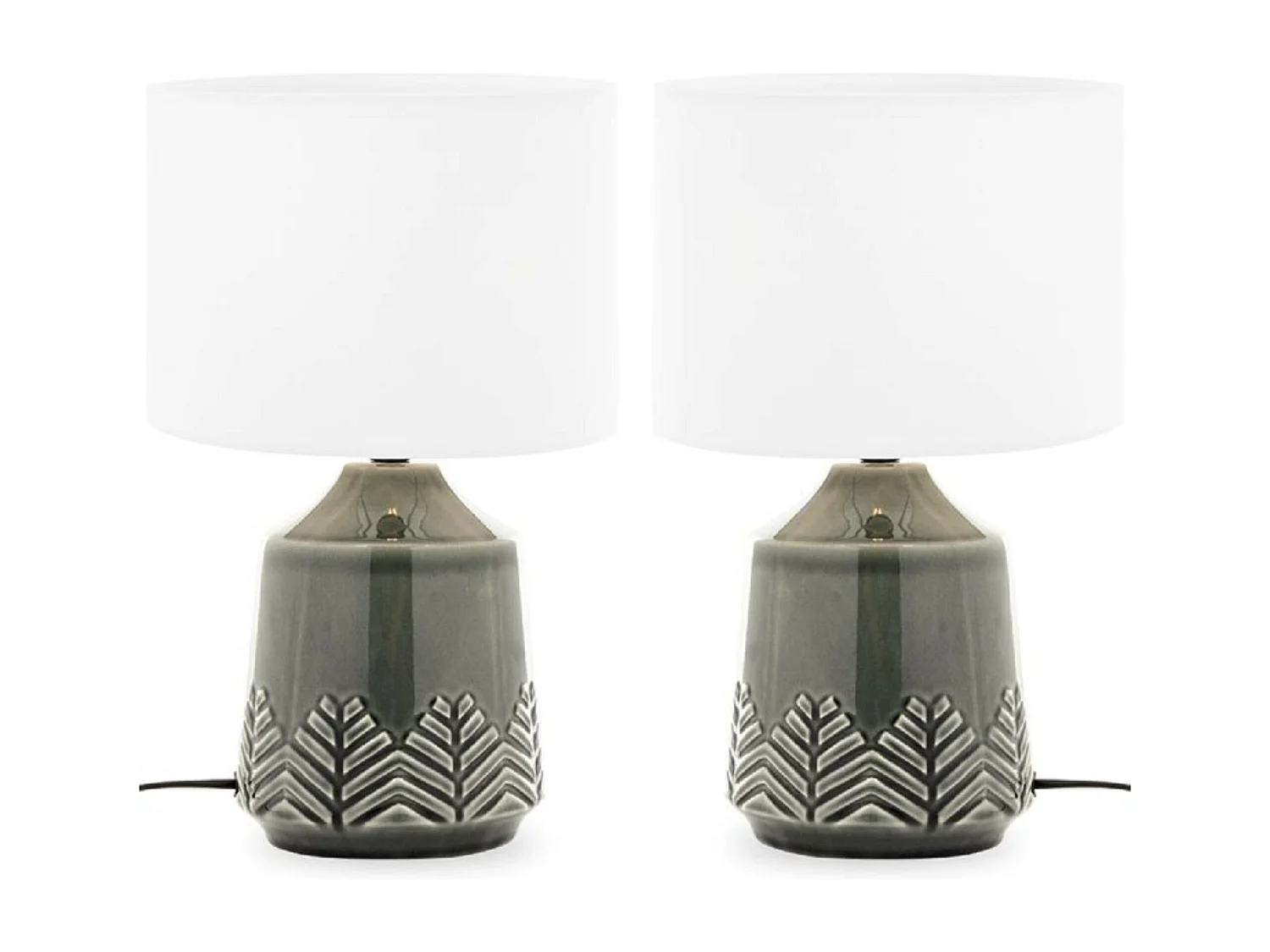 Tischlampe 2-er Set - Grau - HYSSO