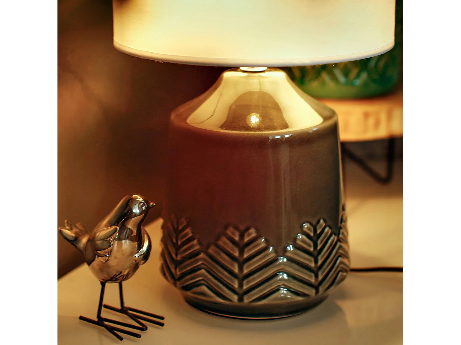 Tischlampe 2-er Set - Grau - HYSSO