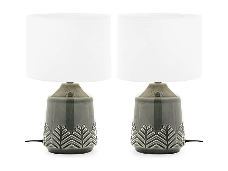 Tischlampe 2-er Set - Grau - HYSSO