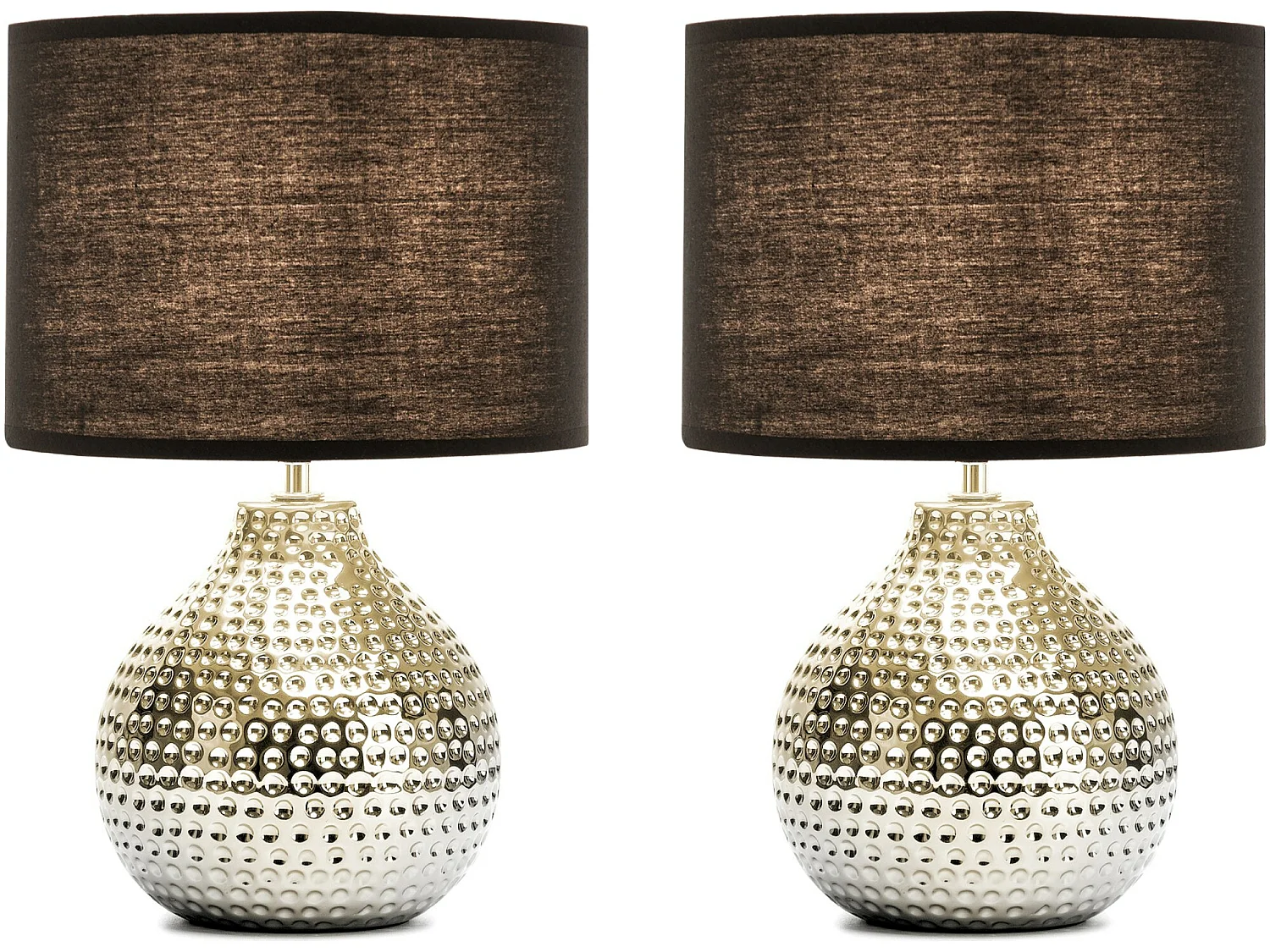 Elegante Tischlampe 2-er Set - Silber - NIPER