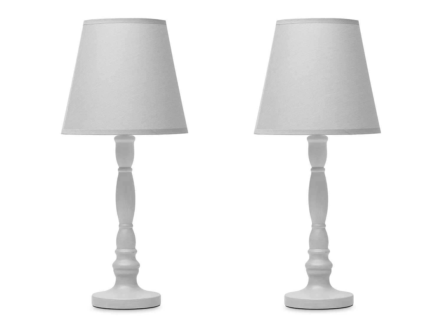 Klassische Tischlampe 2-er Set - Grau - GITTA