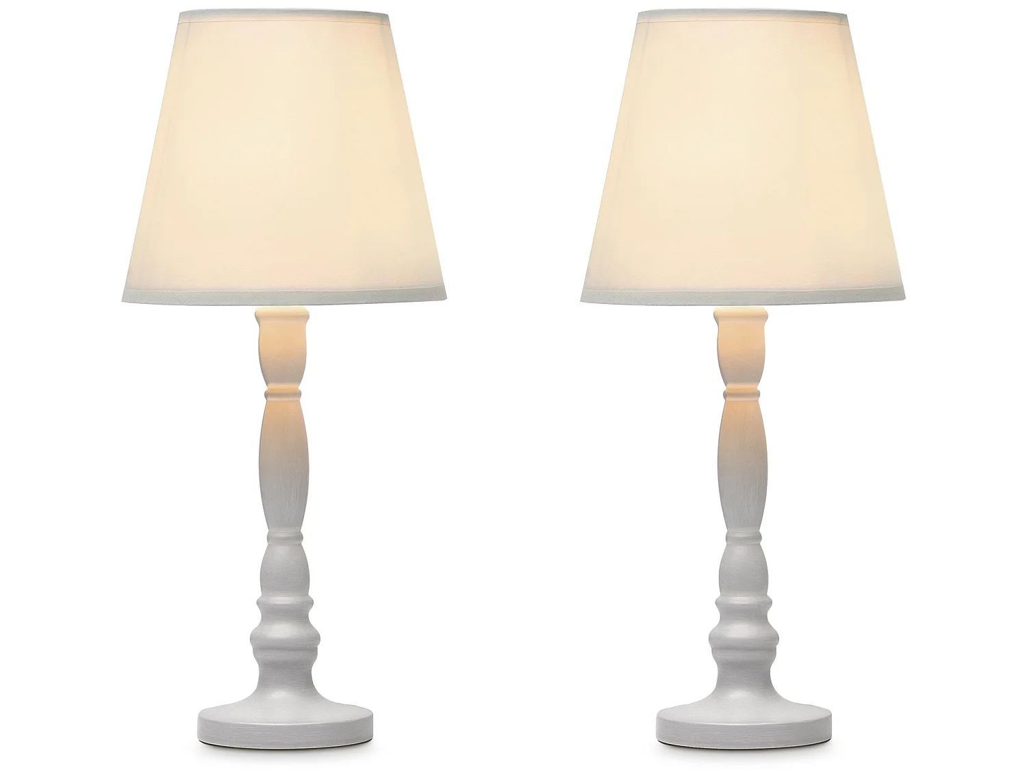 Klassische Tischlampe 2-er Set - Grau - GITTA