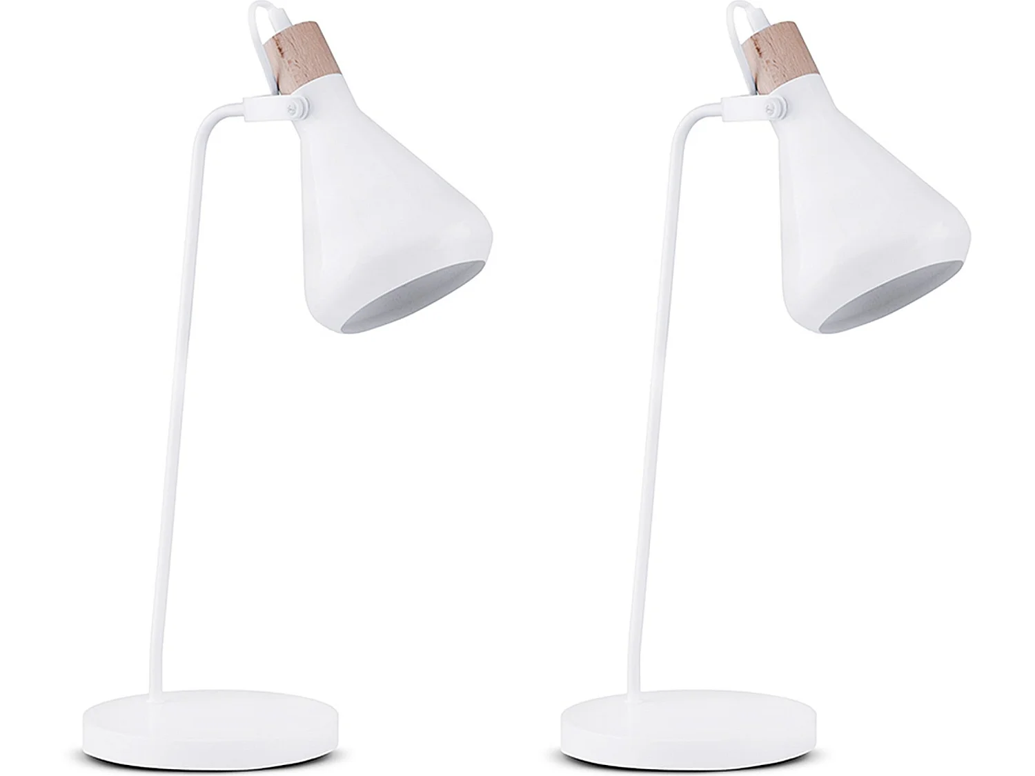 Tischlampe im skandinavischen Stil 2-er Set - Weiß - CORTODI