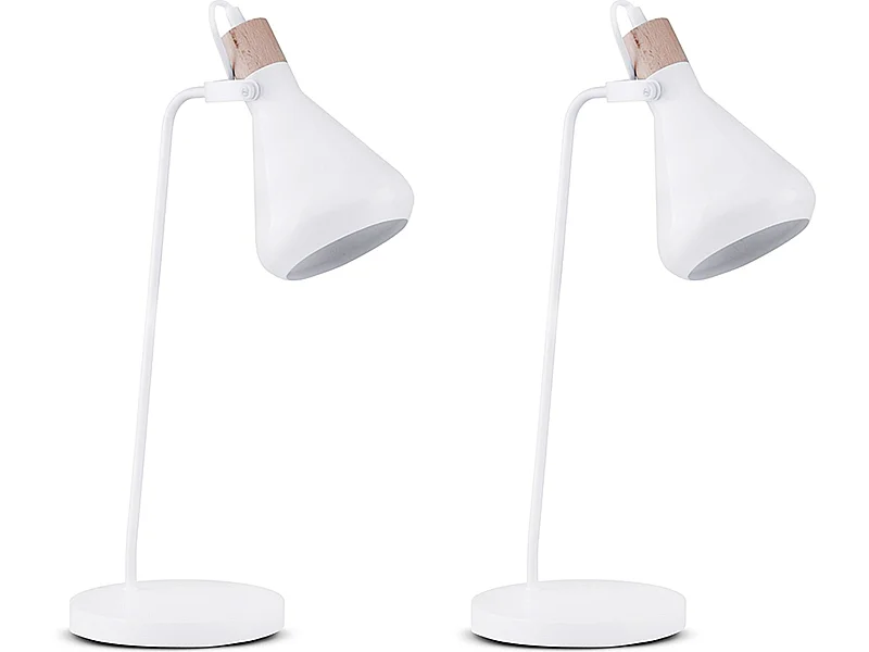 Tischlampe im skandinavischen Stil 2-er Set - Weiß - CORTODI