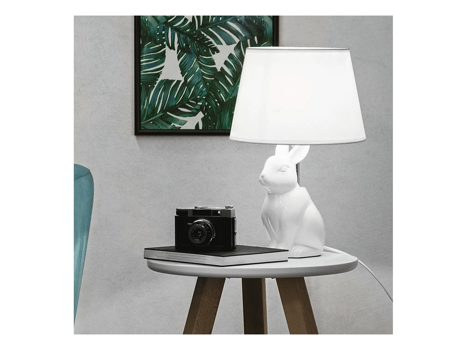 Tischlampe mit Kaninchenmotiv 2-er Set - Weiß - LEPUS