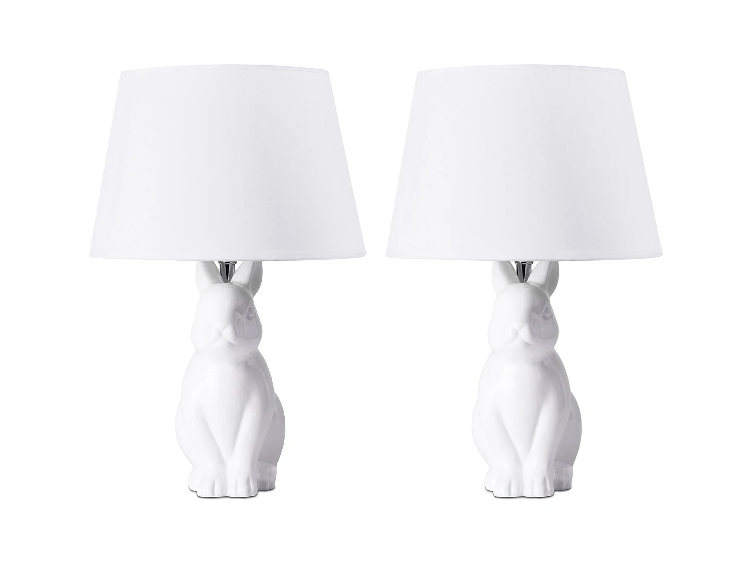 Tischlampe mit Kaninchenmotiv 2-er Set - Weiß - LEPUS