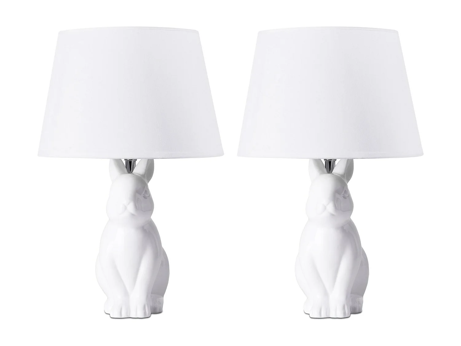 Tischlampe mit Kaninchenmotiv 2-er Set - Weiß - LEPUS