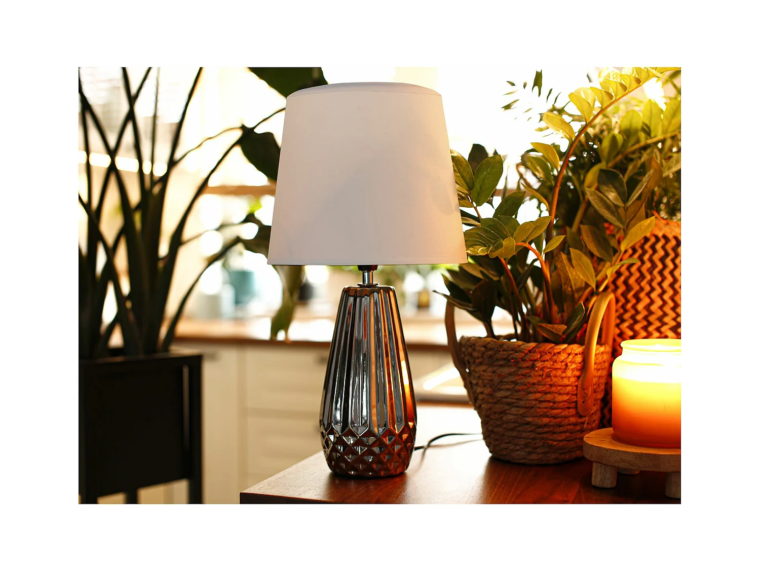 Tischlampe - Silber - ERANA