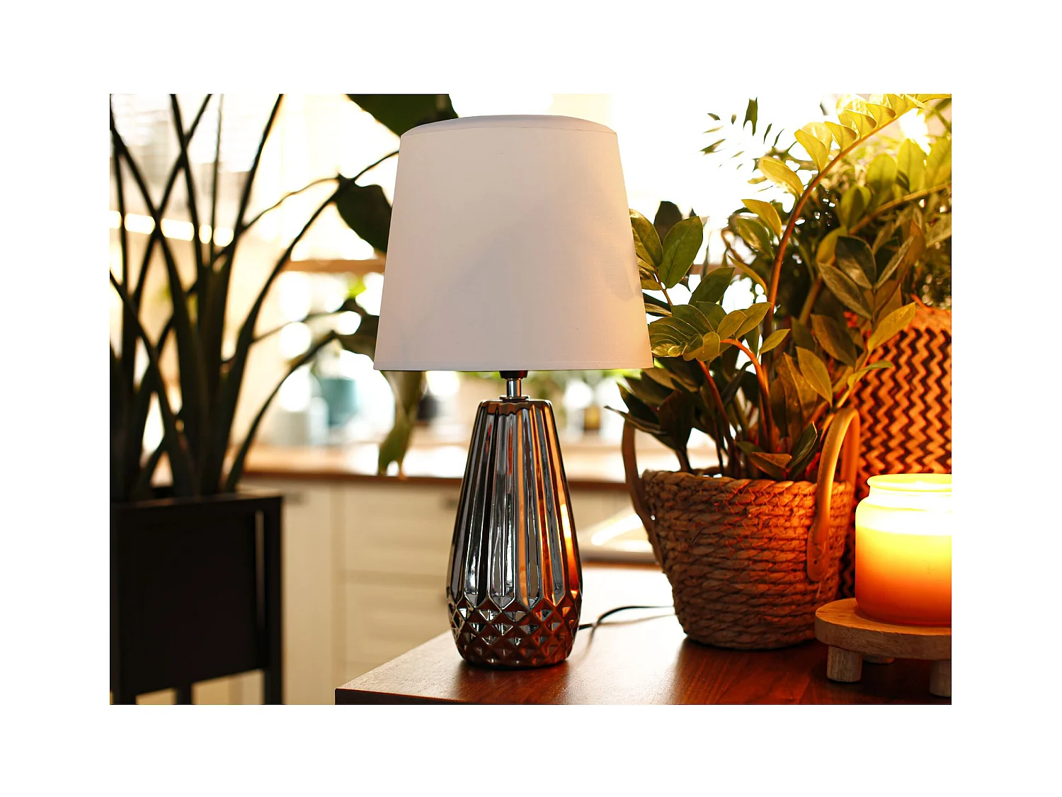Tischlampe - Silber - ERANA