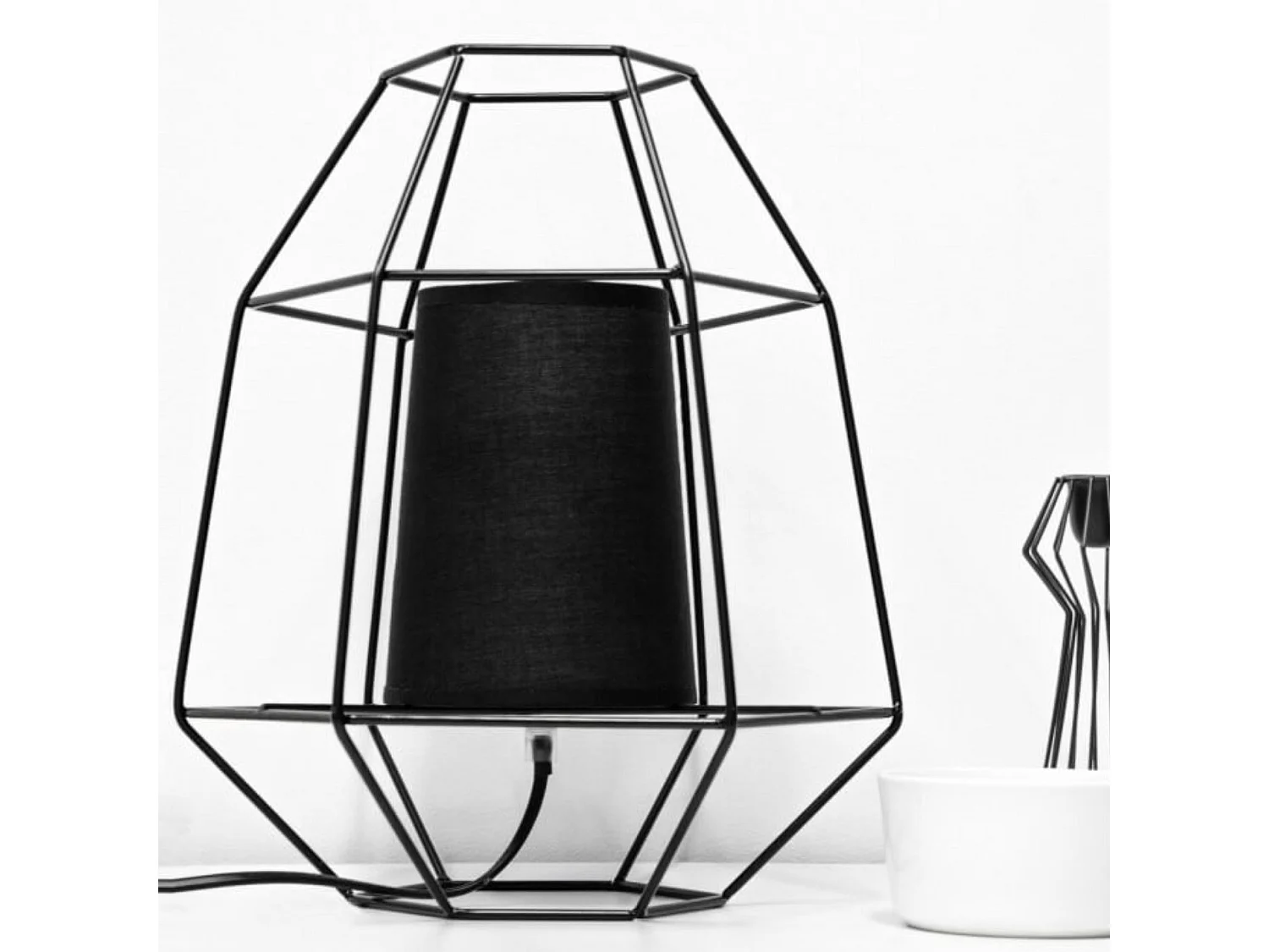 Tischlampe - Schwarz - MERLI