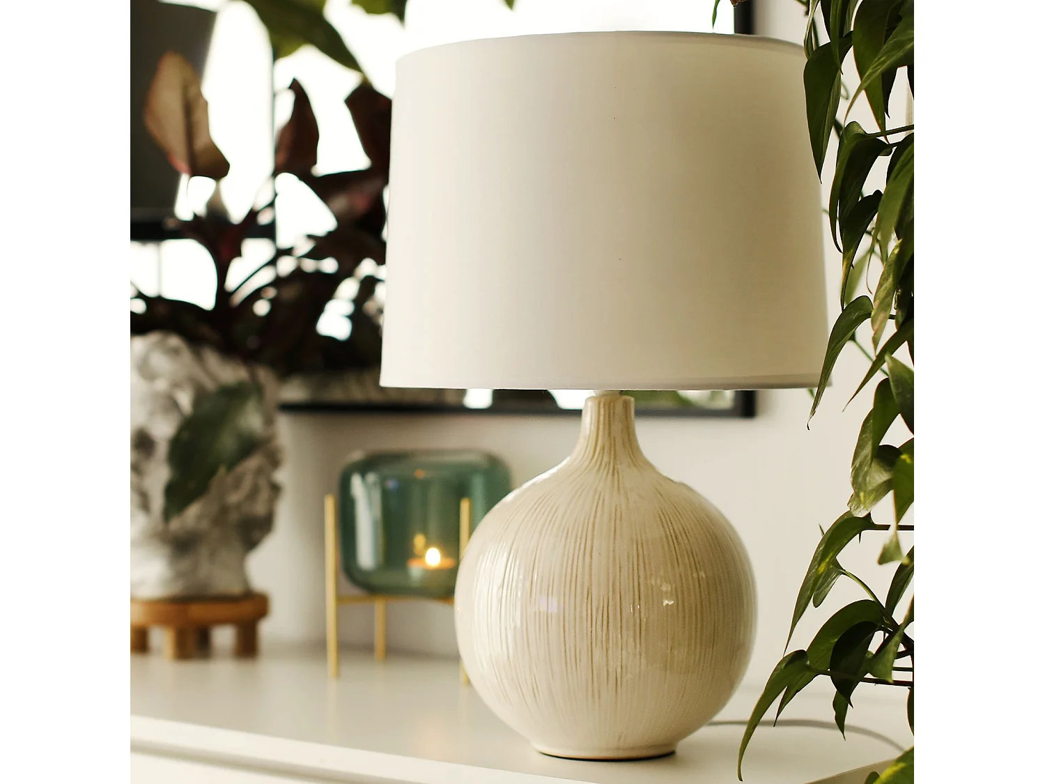 Tischlampe - Weiß - OTOS