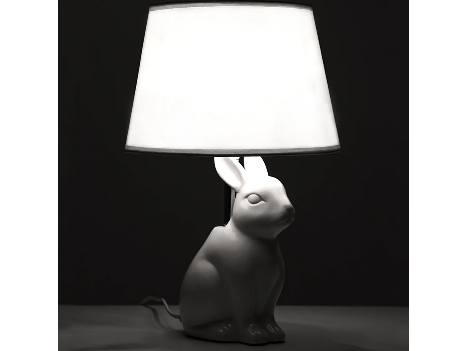 Tischlampe mit Kaninchenmotiv - Weiß - LEPUS