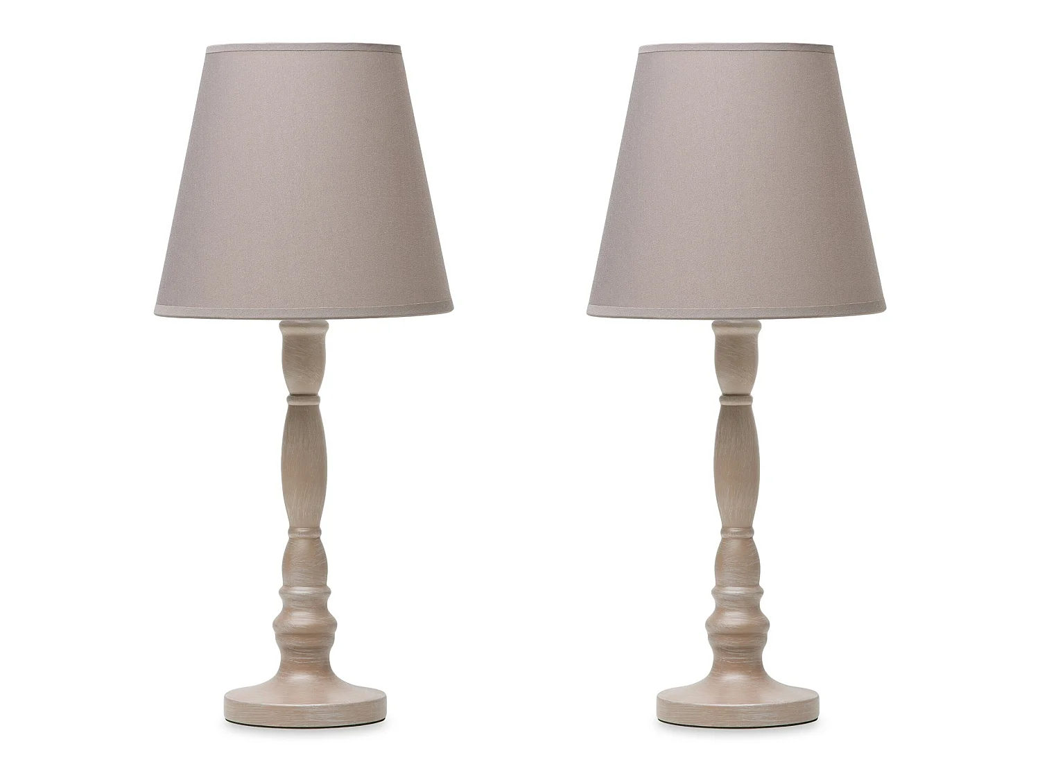 Klassische Tischlampe 2-er Set - Beige - GITTA