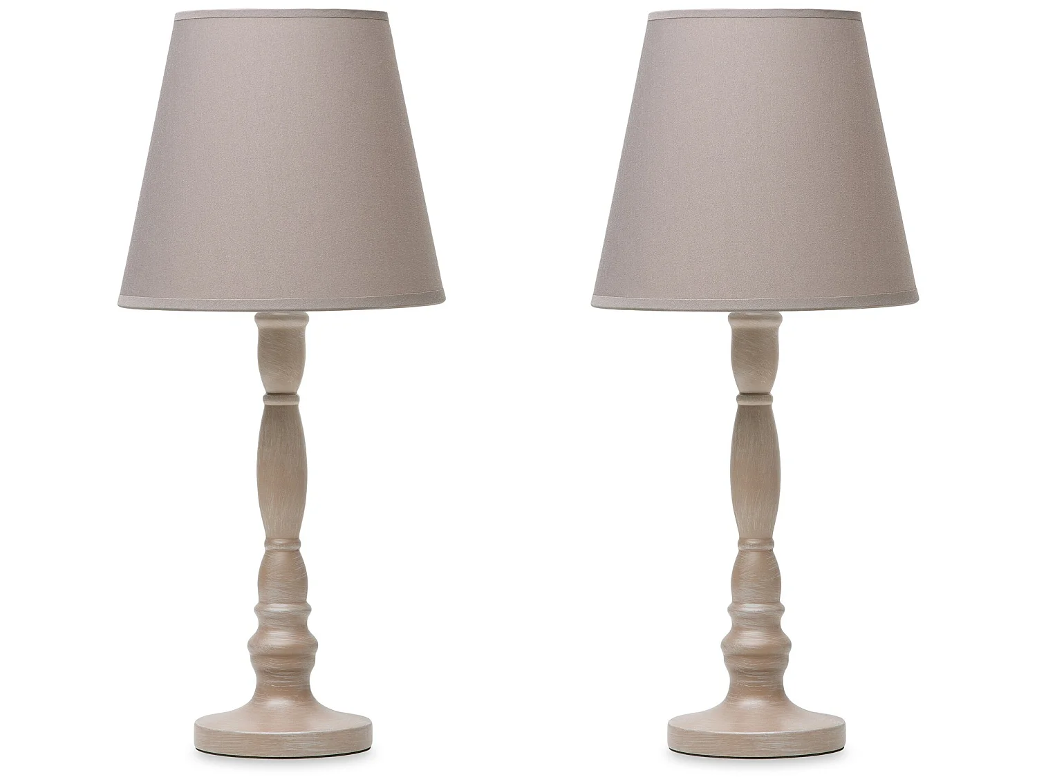 Klassische Tischlampe 2-er Set - Beige - GITTA