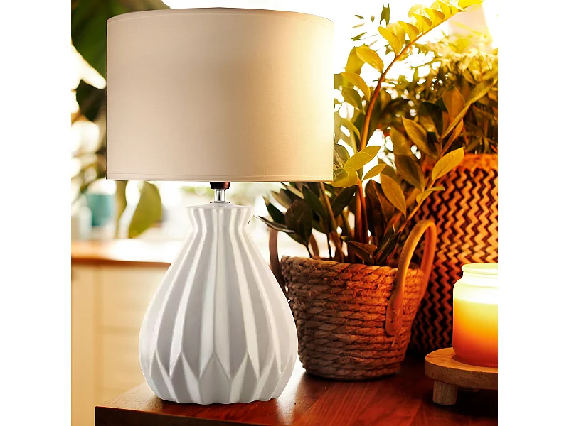 Tischlampe - Weiß - FABO