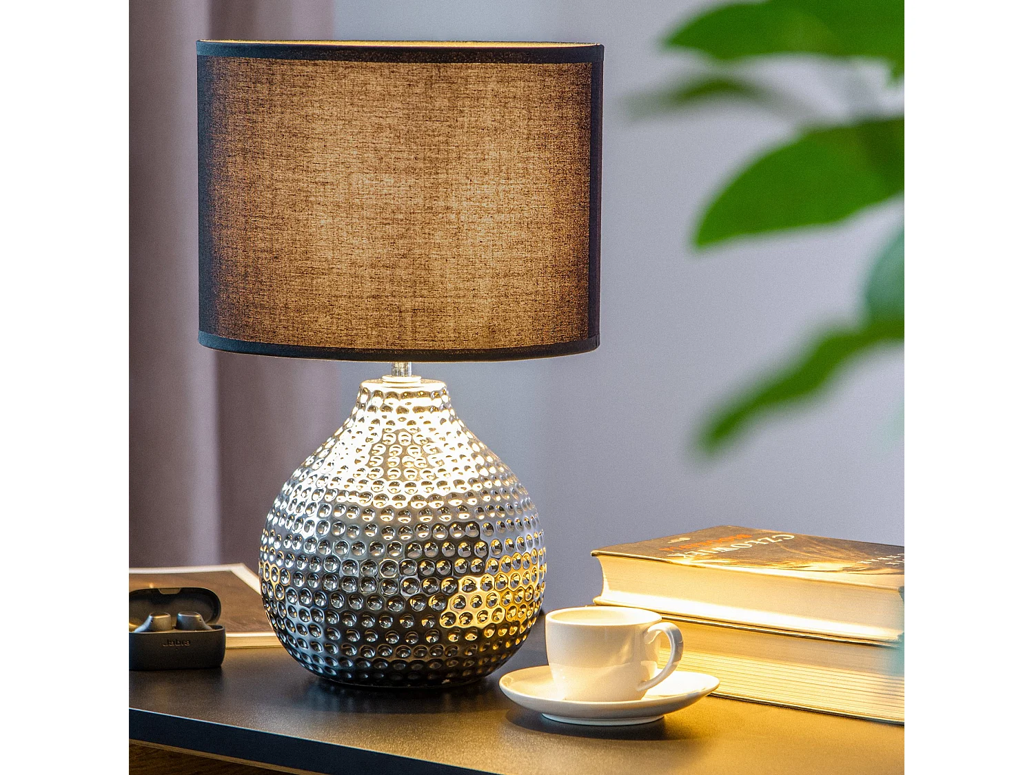 Elegante Tischlampe - Silber - NIPER